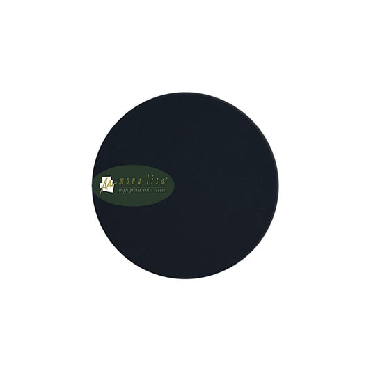 MONA LISA BLACK ROUND CANVAS BOARD 16"