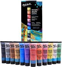 MONT MARTE METALIC ACRYLIC COLOUR SET OF 12