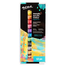 MONT MARTE METALIC ACRYLIC COLOUR SET OF 12