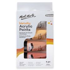 MONT MARTE METALLIC ACRYLIC COLOUR SET OF 4