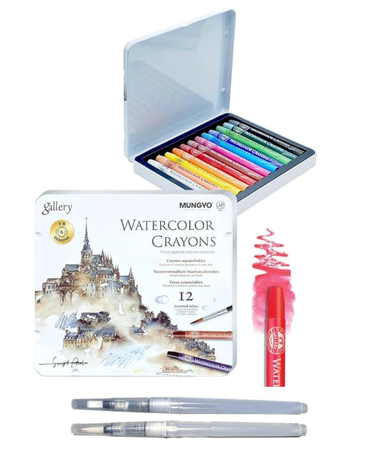 MUNGYO WATER COLOR CRAYONS MAC-12T