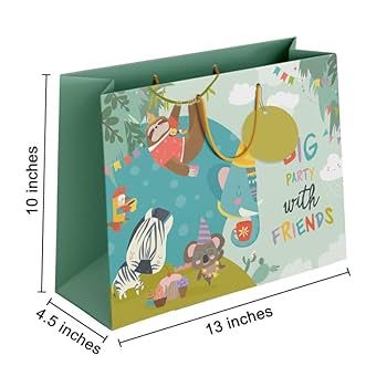 PAPERPEP PAPER BAG PPH-029M 13*10*4.5 ANIMAL THEME PARTY PRINT