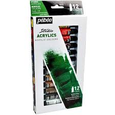 PEBEO STUDIO ACRYLIC COLOUR 12 TUBE 12ML