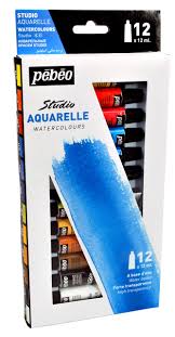 PEBEO STUDIO AQUARELLE WATER COLOURS TUBE 12PCS 12ML