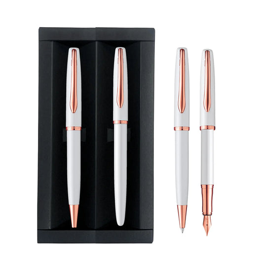 PELIKAN JAZZ PEN SET NOBEL PEARL WHITE FP+BP