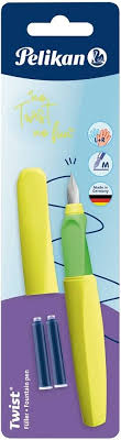 PELIKAN TWIST FOUNTAIN PEN NEON YELLOW M 807326