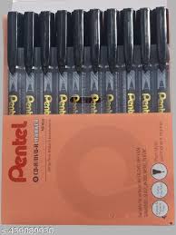 PENTEL CD-DVD OHP MARKER BLACK 10 PCS