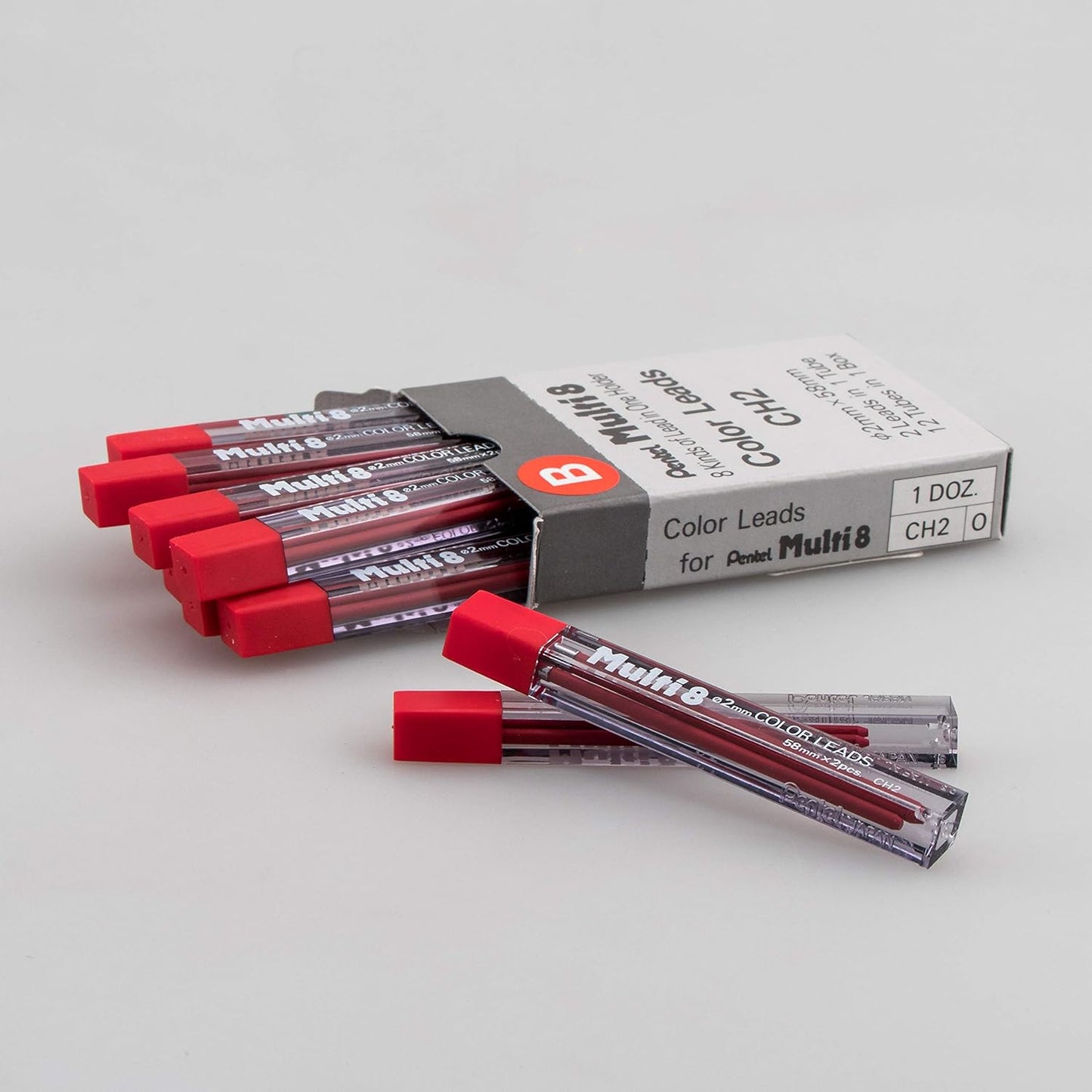 PENTEL CH2  MULTI 8 LEAD RED - B