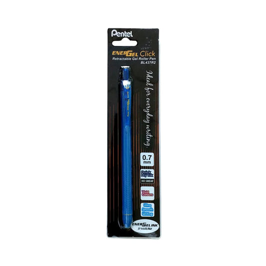 PENTEL  ENERGEL CLICK BL437R2 - 1 PC BLISTER BLUE