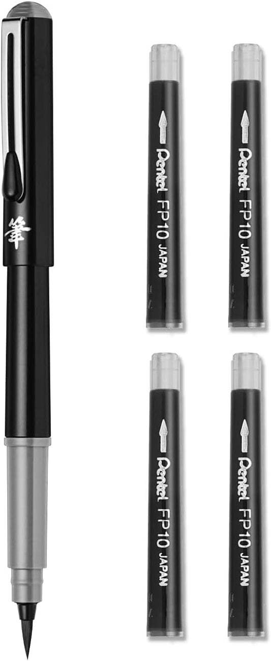 PENTEL GFKP-3 BRUSH PEN GREY