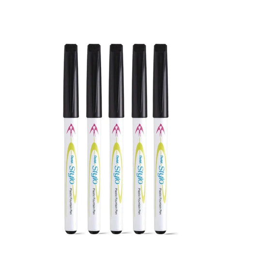 PENTEL JM11 STYLO PEN BLACK SET OF 5