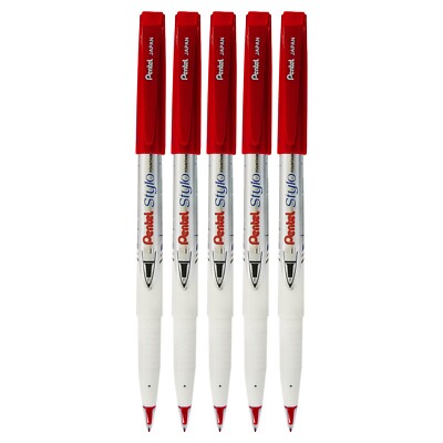 PENTEL JM11 STYLO PEN RED SET OF 5