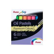 PENTEL OIL PASTELS FLUORESCENT SET 6
