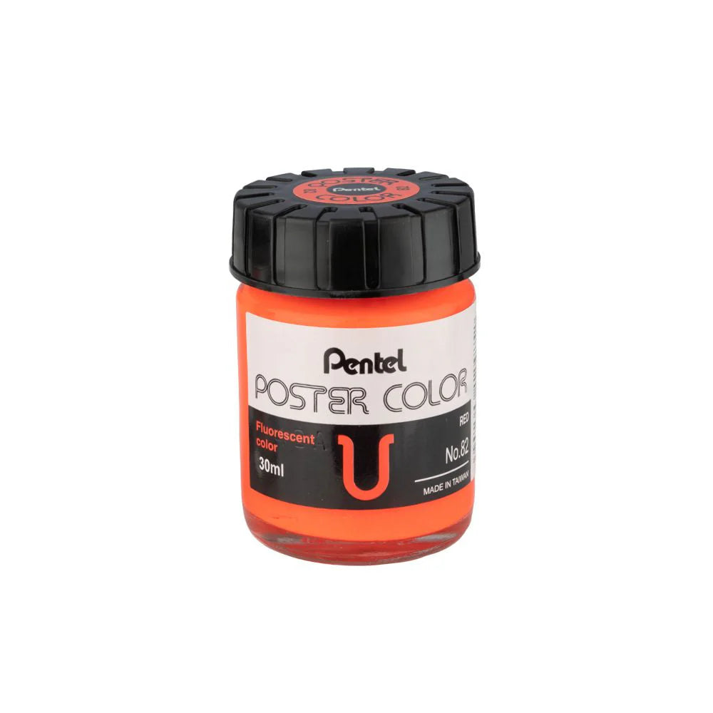PENTEL POSTER COLOR T-82 FLUORESCENT RED 30ML