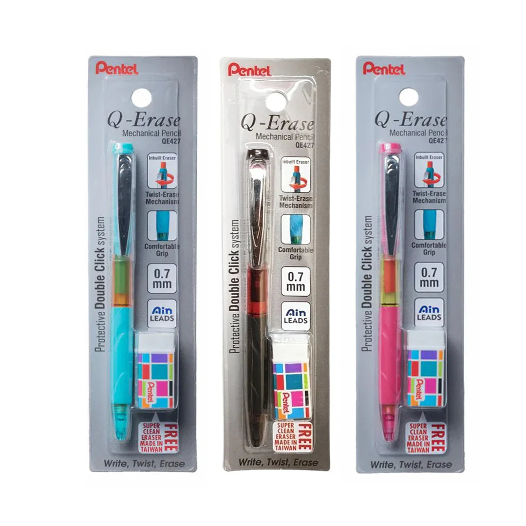 PENTEL Q-ERASE 0.7 PENCIL HAMPER WITH ERASER 50PC