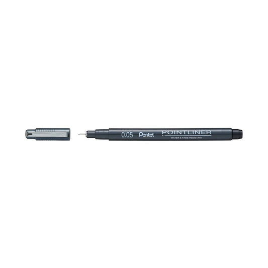 PENTEL S20P POINT LINER PEN 0.05 BLACK