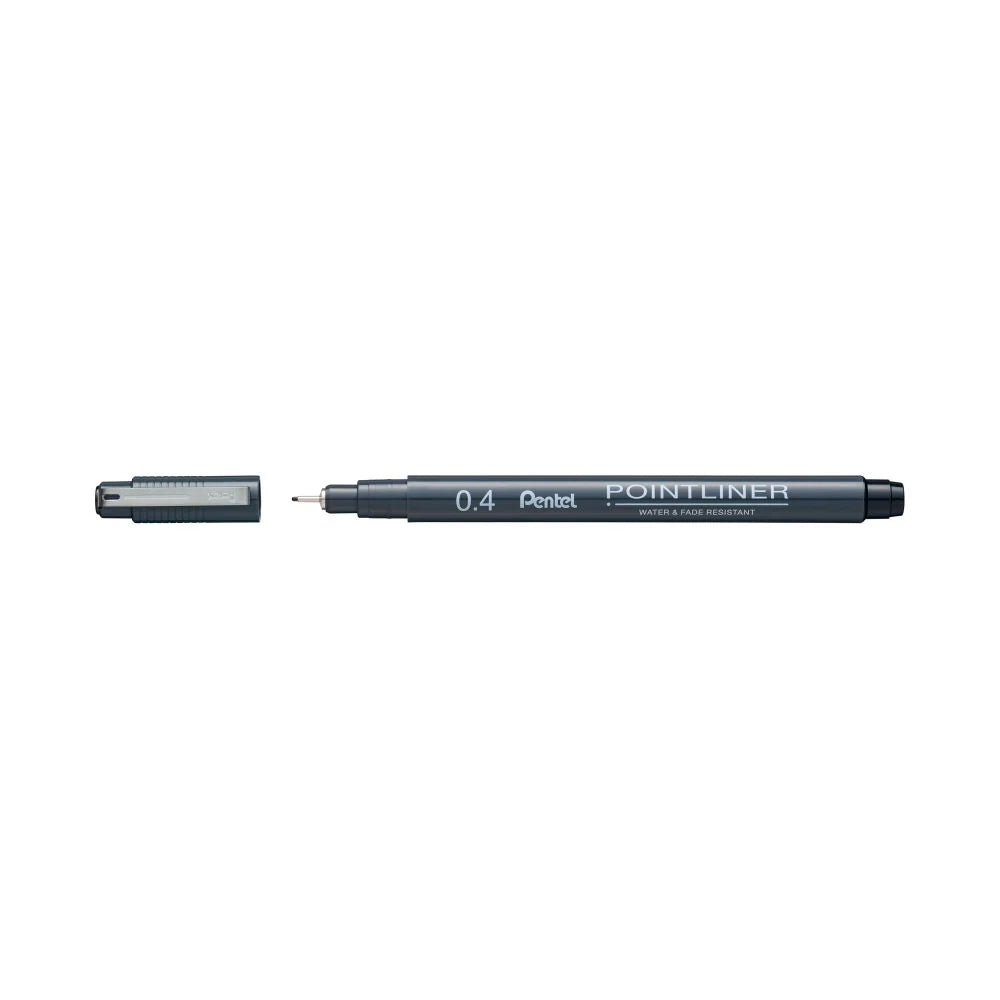 PENTEL S20P POINT LINER PEN 0.4 BLACK