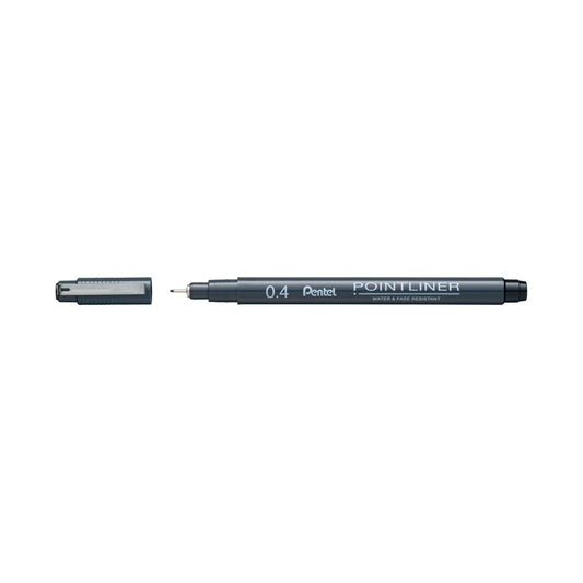 PENTEL S20P POINT LINER PEN 0.4 BLACK