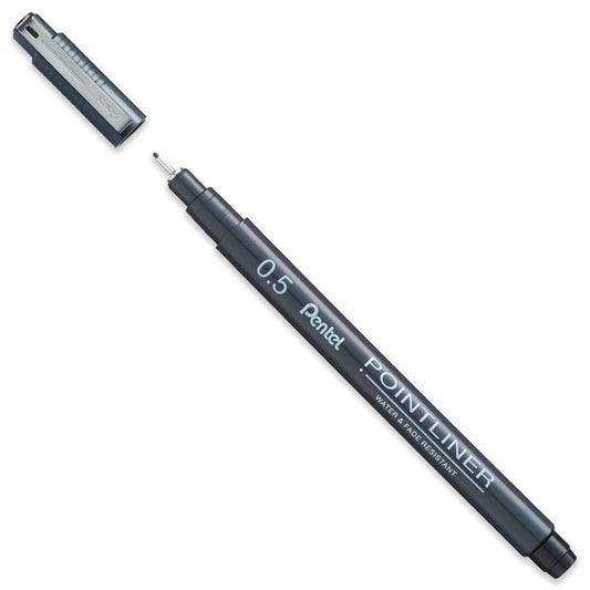 PENTEL S20P POINT LINER PEN 0.5 BLACK