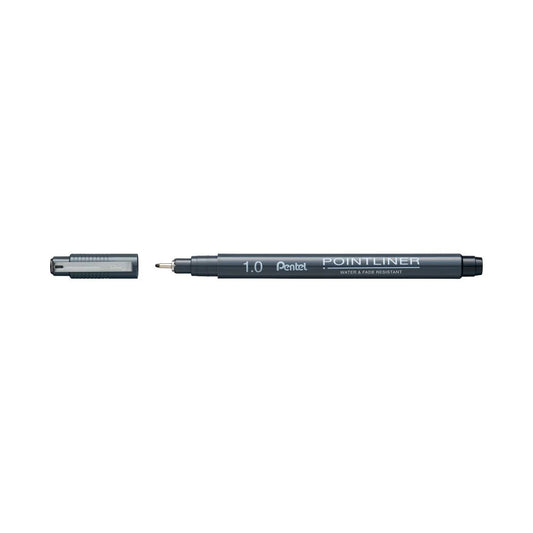 PENTEL S20P POINT LINER PEN 1.0 BLACK