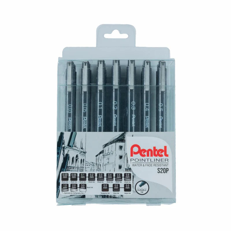PENTEL S20P POINT LINER SET OF 14