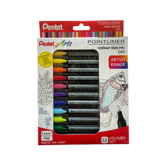 PENTEL S40 POINT LINER SET OF 12