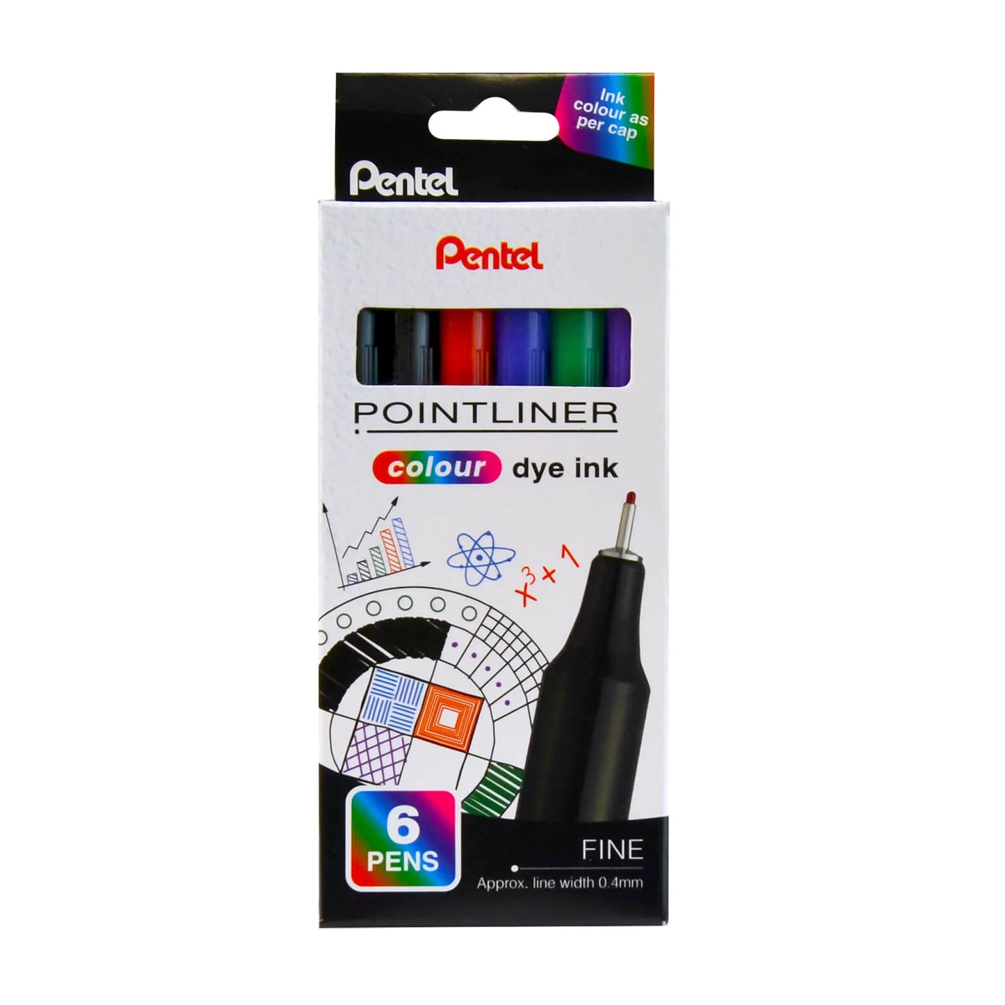 PENTEL S40 POINT LINER SET OF 6