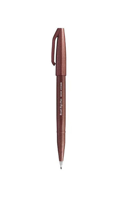 PENTEL SES15C BRUSH SIGN PEN BROWN