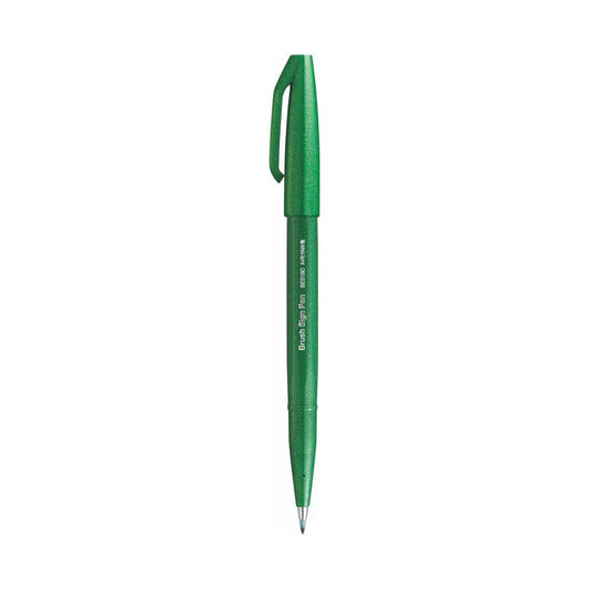 PENTEL SES15C BRUSH SIGN PEN GREEN