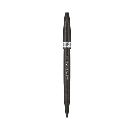 PENTEL SESF30C ARTIST BRUSH SIGN PEN GREY