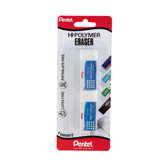 PENTEL ZEH-05ER HI-POLYMER ERASER MEDIUM 2 PCS