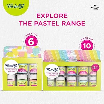 PIDILITE PASTEL ACRYLIC COLOR SET OF 10 150ML