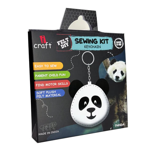 icraft DIY Felt Keychains-Panda