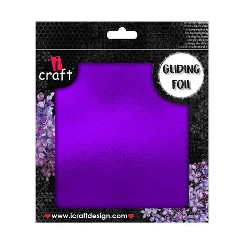 iCraft Gliding Foil - Purple- 3x3 inches - 25 sheets