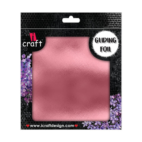 iCraft Gliding Foil - Rose Gold - 3x3 inches - 25 sheets