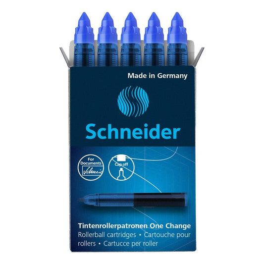 SCHNEIDER ROLLER CARTRIDGE BLUE SET OF 5