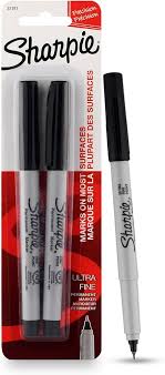 SHARPIE BLACK PEN ULTRA FINE TIP SET OF 2 CARD PACK