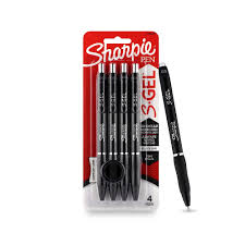 SHARPIE s-GEL PEN 0.5 BLACK SET OF 4