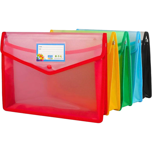 SPS BUTTON BAG WITH COLORED BORDER FS CLEAR