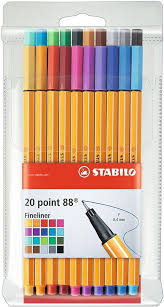 STABILO 88 FIBER TIP PEN SET OFC 20 WALLET