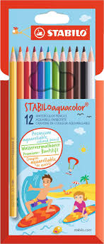 STABILO AQUACOLOUR PENCIL SET 12 COLOUR