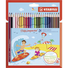 STABILO AQUACOLOUR PENCIL SET 24 COLOUR