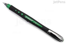 STABILO BLACK MEDIUM RED ROLLER PEN GREEN