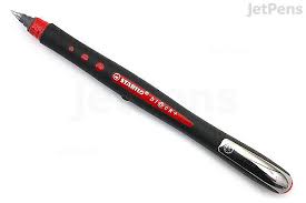 STABILO BLACK MEDIUM RED ROLLER PEN RED