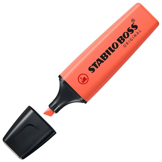 STABILO BOSS HIGH LIGHTER PASTEL CORAL RED 70/140