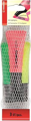 STABILO NEON HIGHLIGHTER  SET OF 3