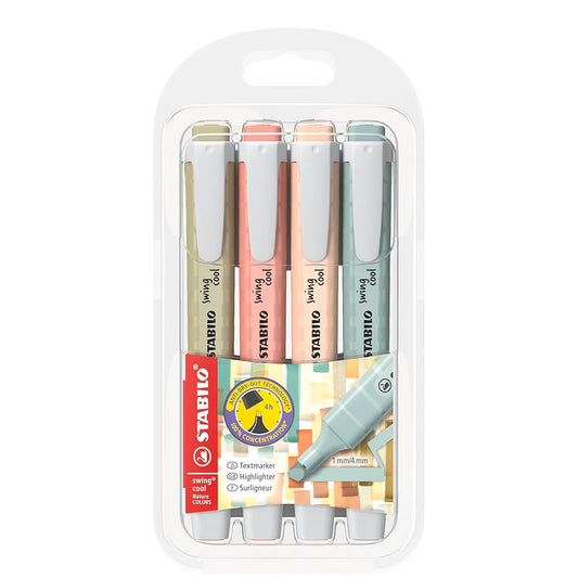 STABILO SWING COOL HIGH LIGHTER NATURE SET OF 4