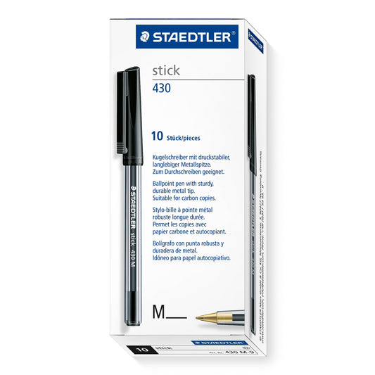 STAEDTLER 430 M STICK BALL POINT PEN-9 BLACK