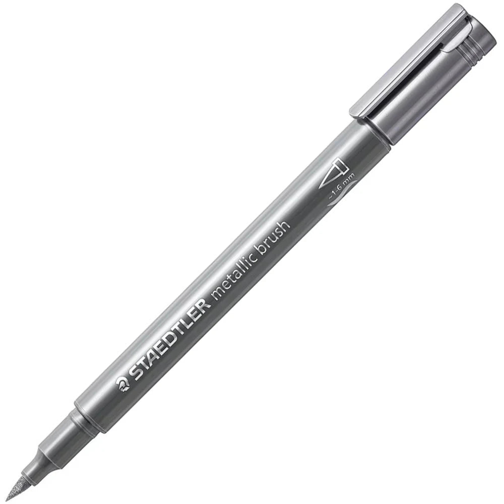 STAEDTLER 822181 METALIC BRUSH PEN SILVER