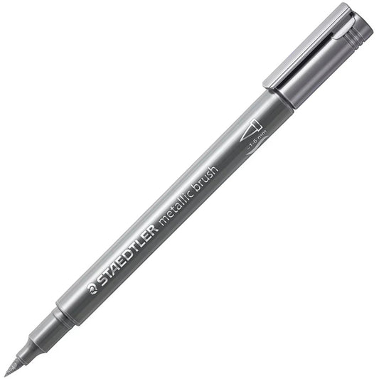 STAEDTLER 822181 METALIC BRUSH PEN SILVER